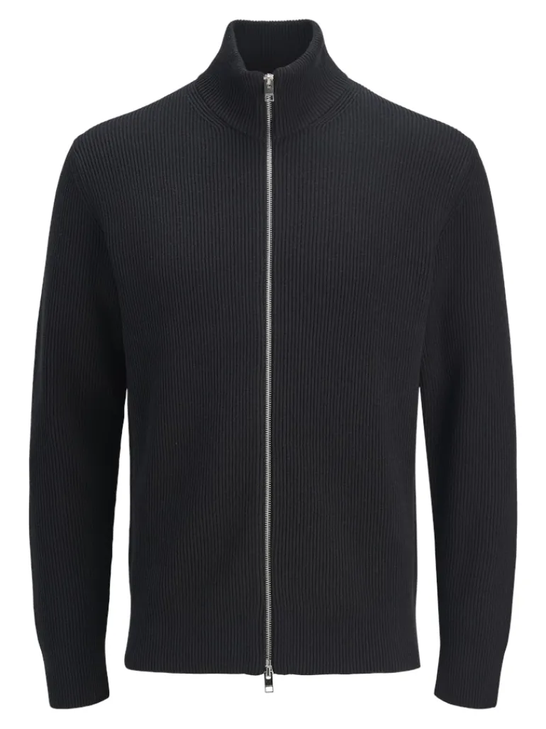 JJEPERFECT KNIT ZIP CARDIGAN SN black