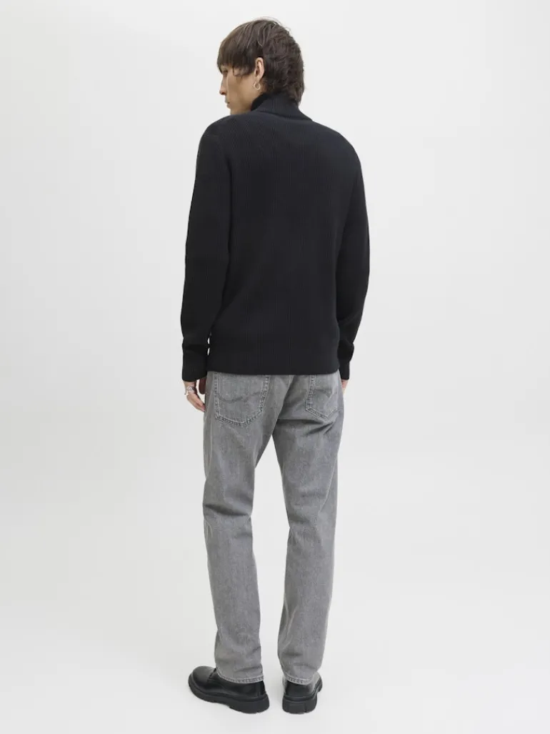 JJEPERFECT KNIT ZIP CARDIGAN SN black