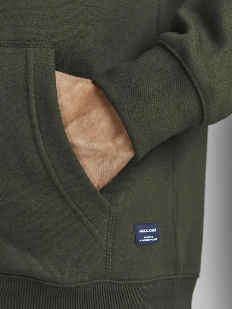 JJESOFT BASIC SWEAT ZIP HOOD NOOS forest night