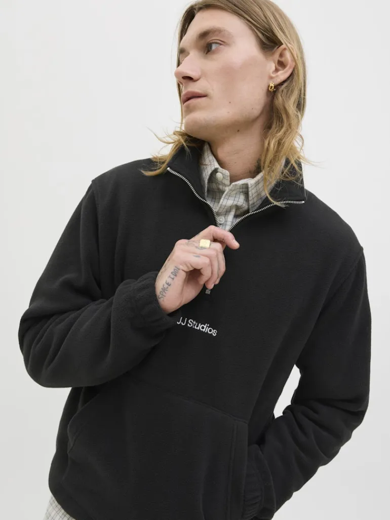 JJESOHO HALF ZIP FLEECE SN black