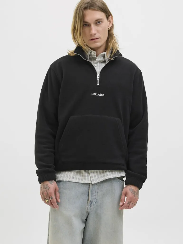 JJESOHO HALF ZIP FLEECE SN black