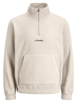 JJESOHO HALF ZIP FLEECE SN moonbeam