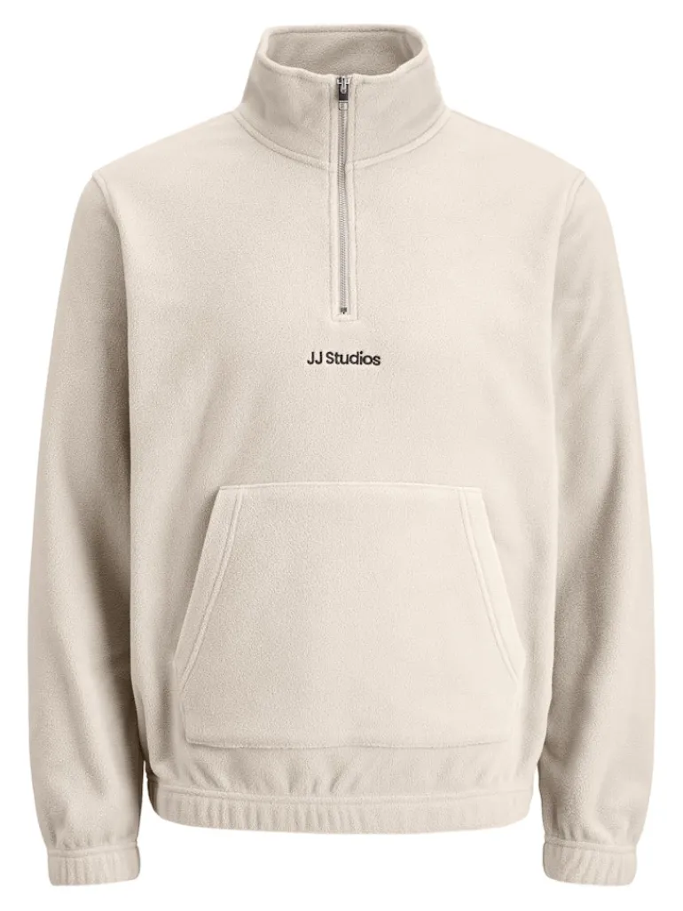 JJESOHO HALF ZIP FLEECE SN moonbeam