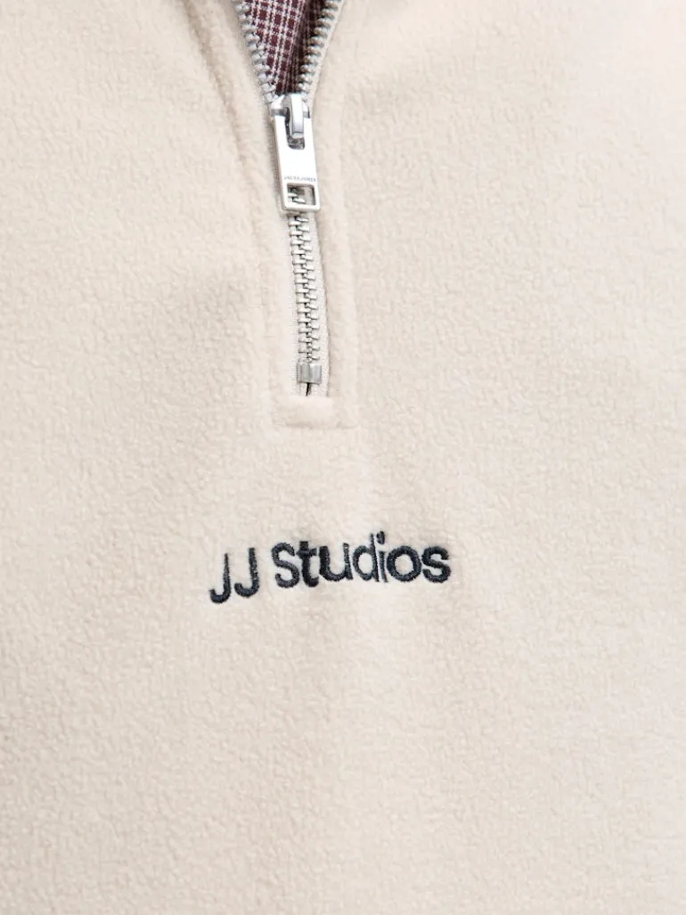 JJESOHO HALF ZIP FLEECE SN moonbeam