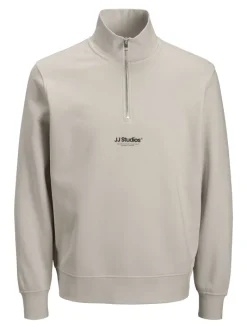 JJESOHO SWEAT QUARTER ZIP HN NOOS moonbeam
