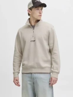 JJESOHO SWEAT QUARTER ZIP HN NOOS moonbeam
