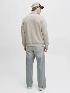 JJESOHO SWEAT QUARTER ZIP HN NOOS moonbeam
