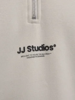 JJESOHO SWEAT QUARTER ZIP HN NOOS moonbeam