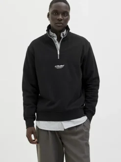JJESOHO SWEAT QUARTER ZIP HN NOOS black