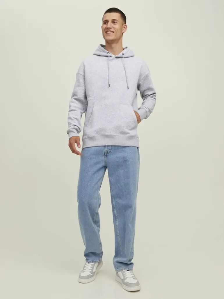 JJESTAR BASIC SWEAT HOOD NOOS light grey melange