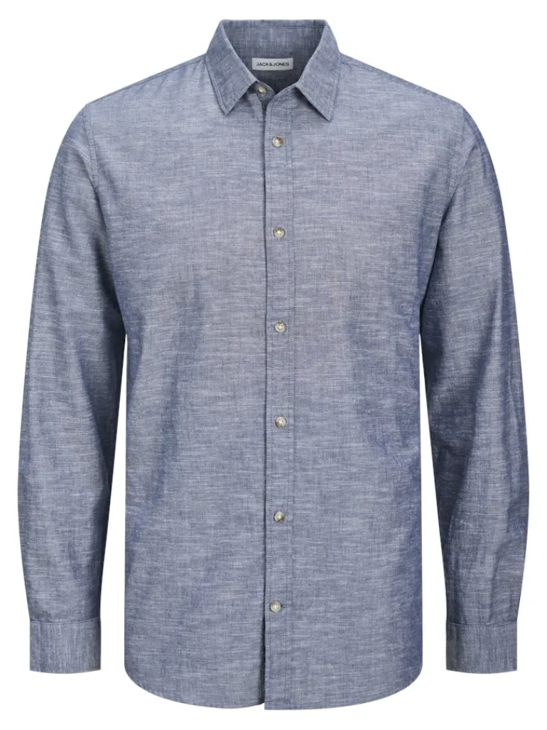 JJESUMMER SHIRT LS SN faded denim