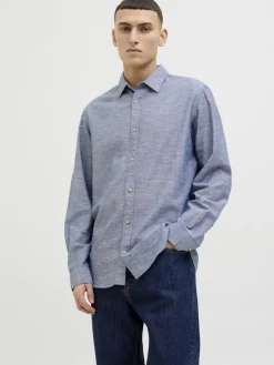 JJESUMMER SHIRT LS SN faded denim