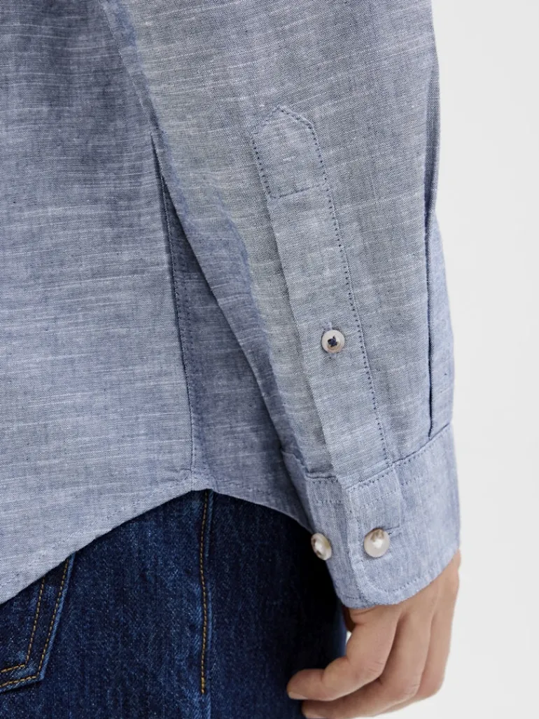 JJESUMMER SHIRT LS SN faded denim