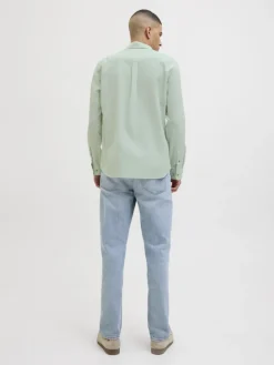 JJESUMMER SHIRT LS SN iceberg green