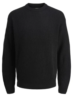 JJKAITO KNIT CREW NECK BF black