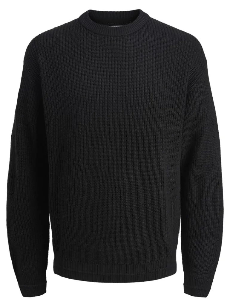 JJKAITO KNIT CREW NECK BF black