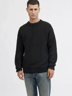 JJKAITO KNIT CREW NECK BF black