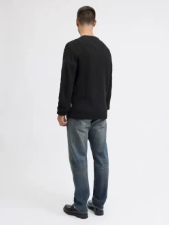 JJKAITO KNIT CREW NECK BF black