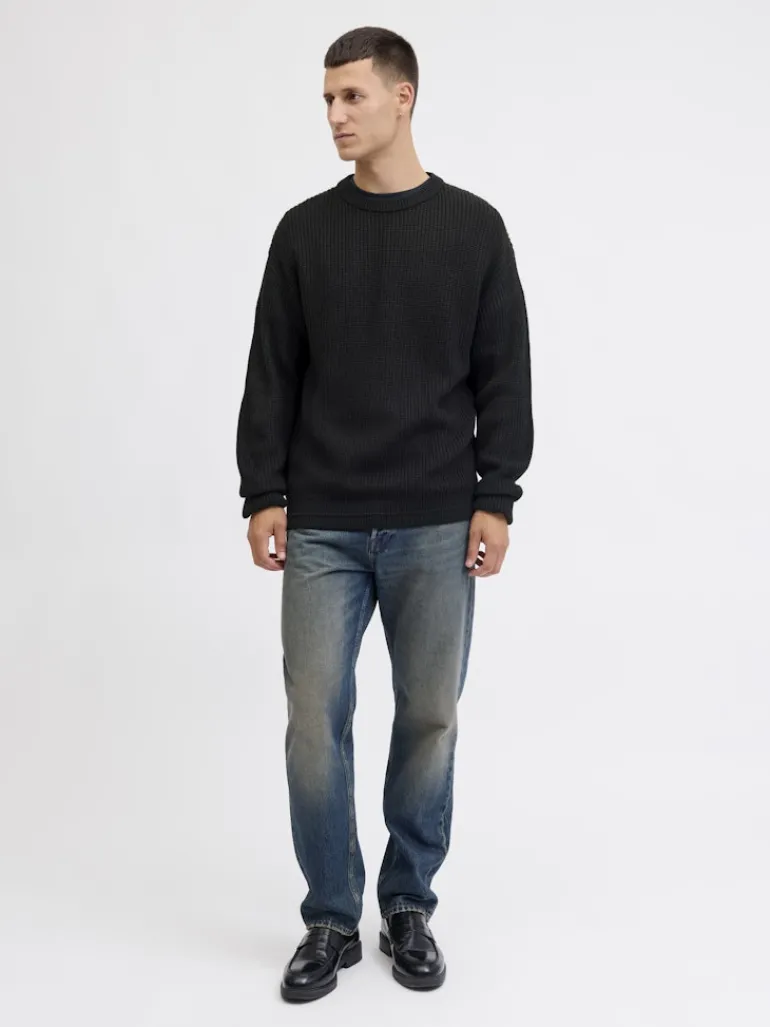 JJKAITO KNIT CREW NECK BF black