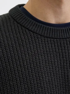 JJKAITO KNIT CREW NECK BF black