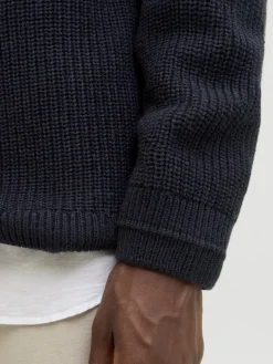 JJKAITO KNIT CREW NECK BF sky captain