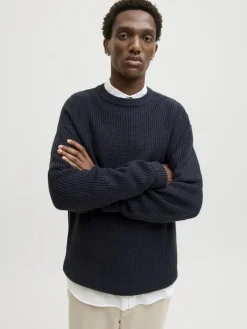 JJKAITO KNIT CREW NECK BF sky captain