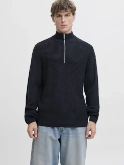 JJKAITO KNIT HALF ZIP BF sky captain