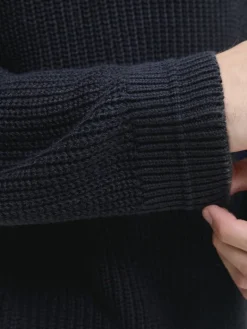JJKAITO KNIT HALF ZIP BF sky captain