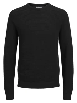 JJOTTO KNIT CREW NECK LN black