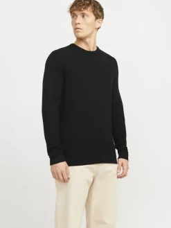 JJOTTO KNIT CREW NECK LN black