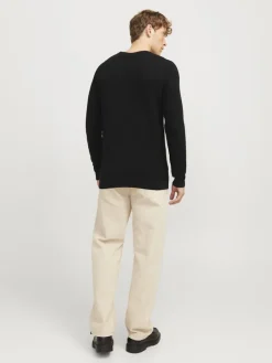 JJOTTO KNIT CREW NECK LN black