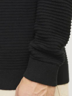 JJOTTO KNIT CREW NECK LN black