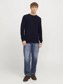 JJOTTO KNIT CREW NECK LN sky captain