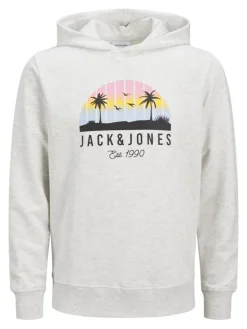 JJPALM SWEAT HOOD white melange