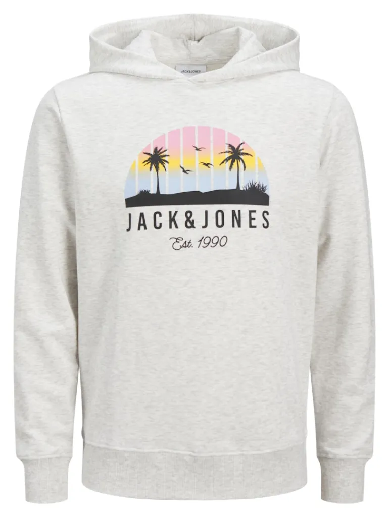 JJPALM SWEAT HOOD white melange