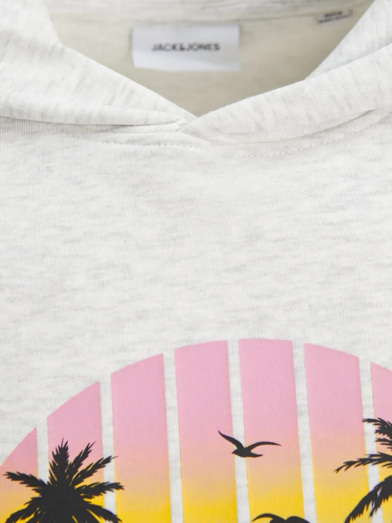 JJPALM SWEAT HOOD white melange