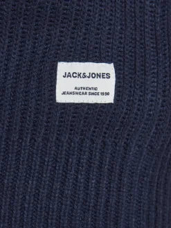 JJPANNEL KNIT CREW NECK PRE navy blazer1