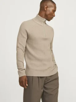JJPANNEL KNIT HALF ZIP AW24 crockery