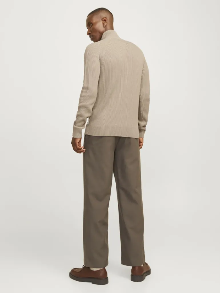 JJPANNEL KNIT HALF ZIP AW24 crockery