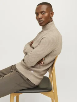 JJPANNEL KNIT HALF ZIP AW24 crockery