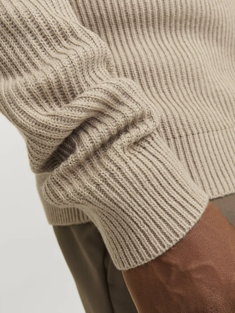 JJPANNEL KNIT HALF ZIP AW24 crockery