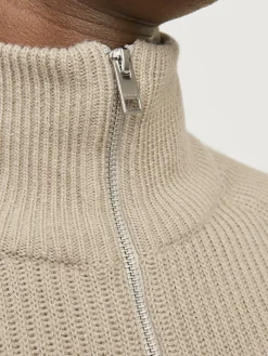 JJPANNEL KNIT HALF ZIP AW24 crockery