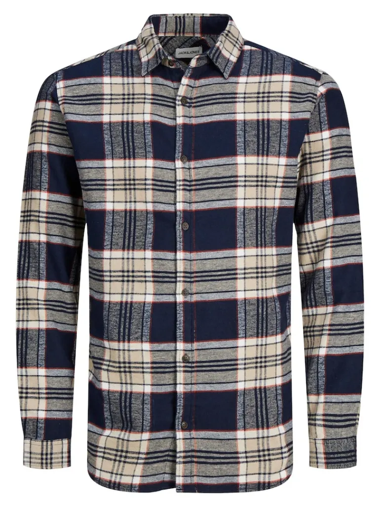 JJPLAIN FALL CHECK SHIRT LS navy blazer