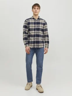 JJPLAIN FALL CHECK SHIRT LS navy blazer