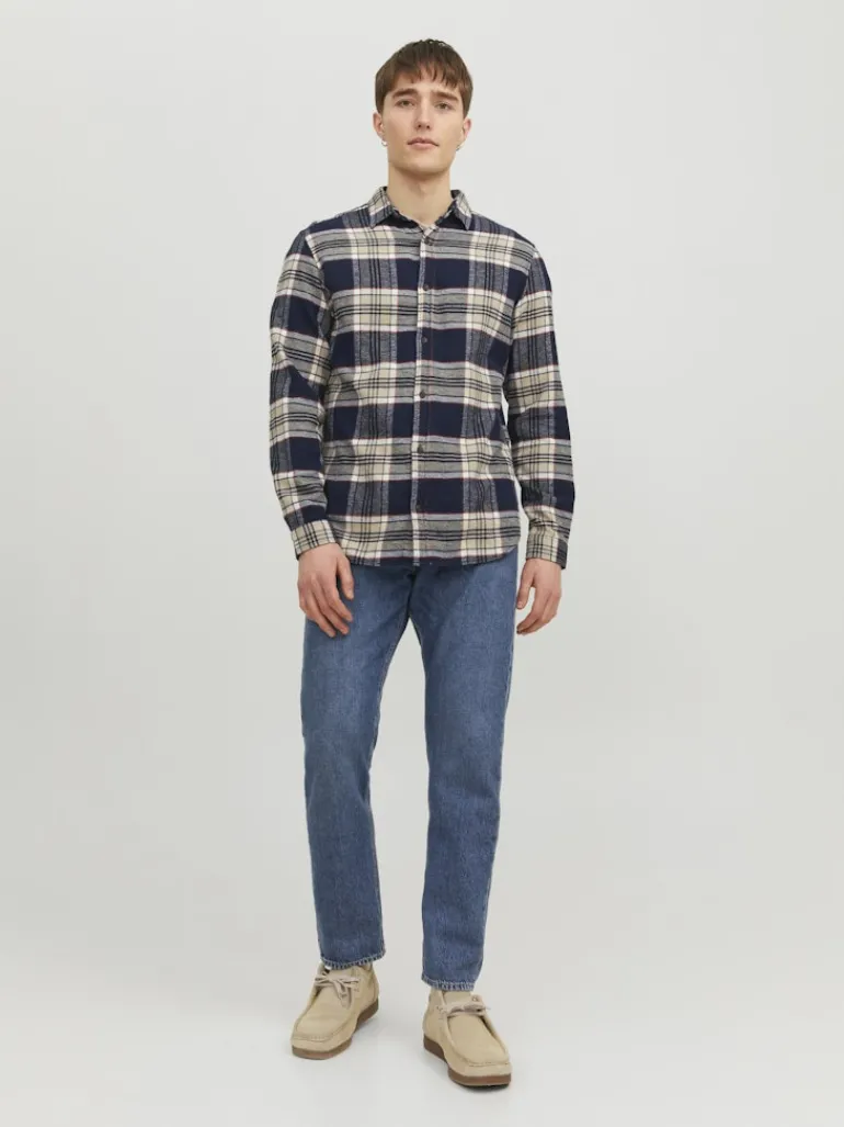 JJPLAIN FALL CHECK SHIRT LS navy blazer
