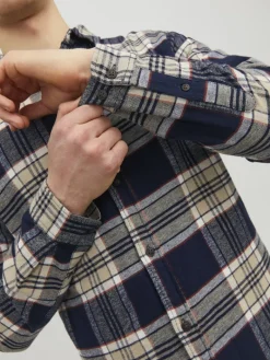 JJPLAIN FALL CHECK SHIRT LS navy blazer