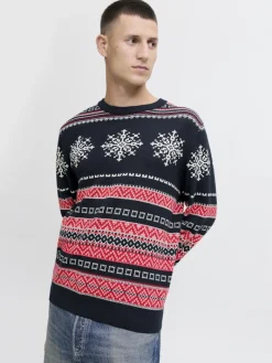 JJXMAS NOEL KNIT CREW NECK sky captain