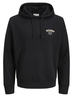 JJYUKI SWEAT HOOD BF black-small print