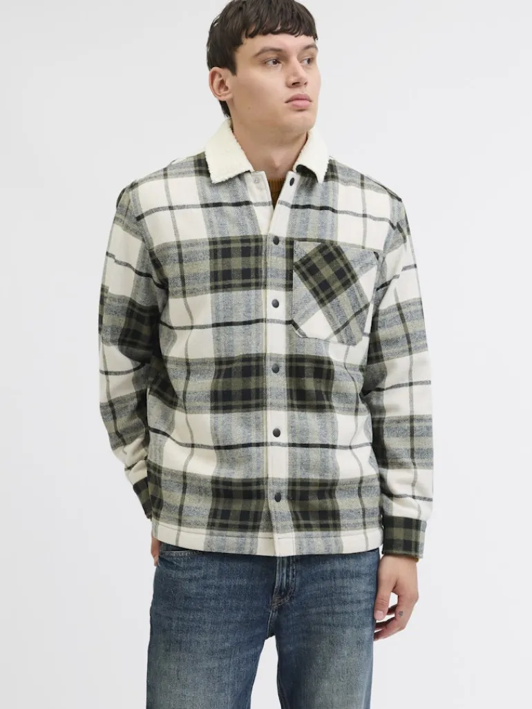 JJZAC TEDDY OVERSHIRT LS dusty olive
