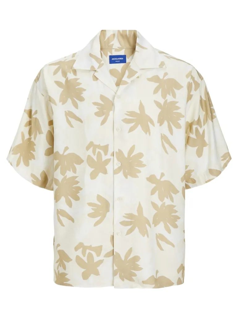 JOREASTER MARSHALL AOP SHIRT SS buttercream